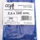 Set 100 coliere plastic 160x2.5mm, albastre, 300006A Damesa Set 100 coliere plastic 160x2.5mm, albastre, 300006A Damesa