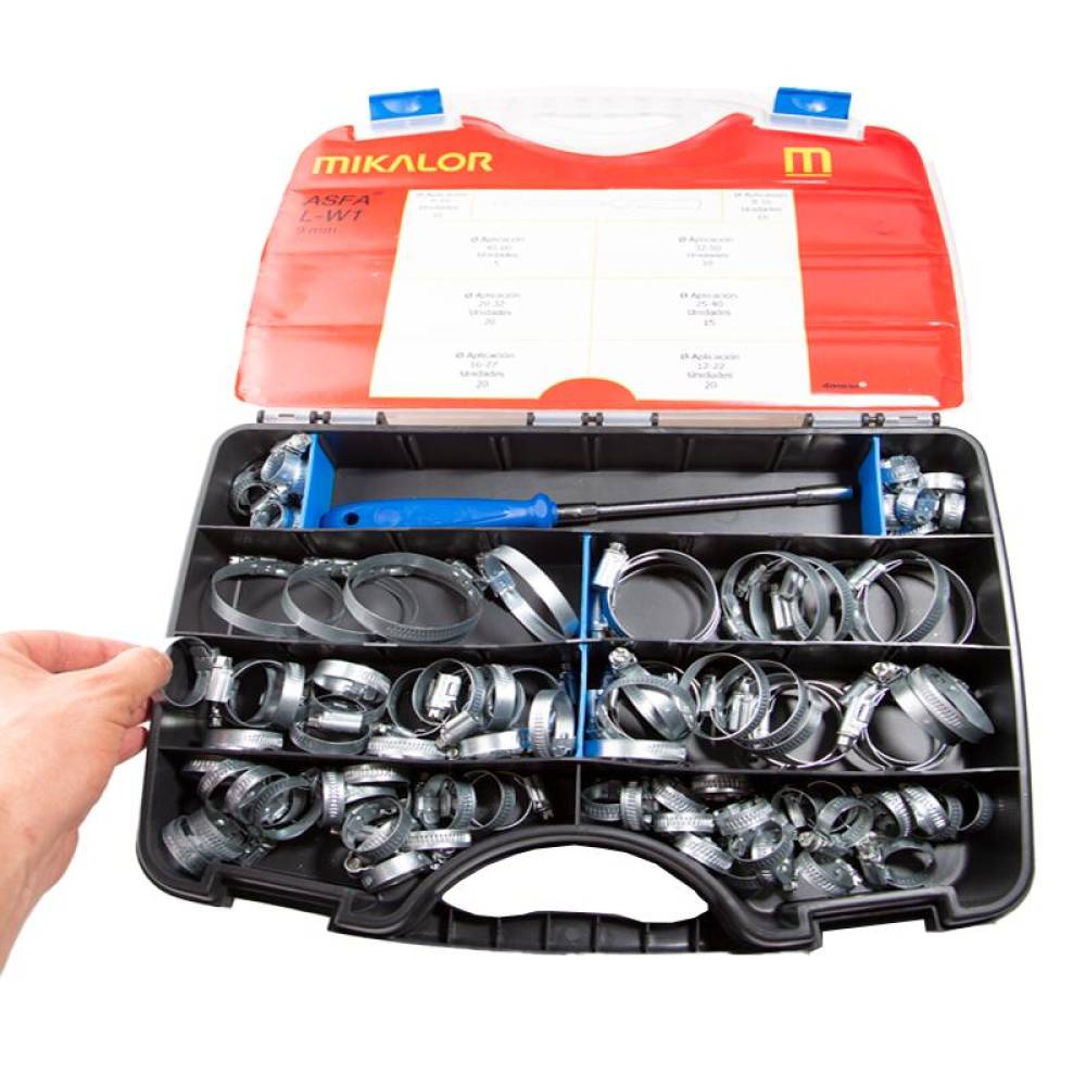 Trusa coliere ASFA-L W1, 9mm cu surubelnita, 110 bucati, Mikalor 03503201