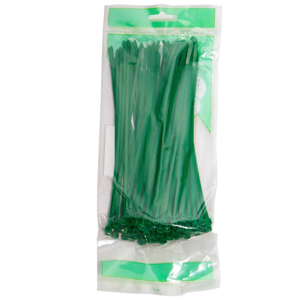 Set 100 coliere plastic 200x3.6mm, verzi, 300014V Damesa
