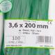 Set 100 coliere plastic 200x3.6mm, verzi, 300014V Damesa