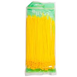 Set 100 coliere plastic 200x3.6mm, galbene, 300014Y Damesa