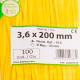 Set 100 coliere plastic 200x3.6mm, galbene, 300014Y Damesa