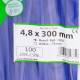 Set 100 coliere plastic 300x4.8mm, albastre, 300026A Damesa