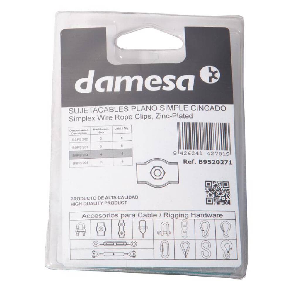 Set 4 cleme fixare cablu fi4, Simplex ZP4, SPS204, B09520271 damesa