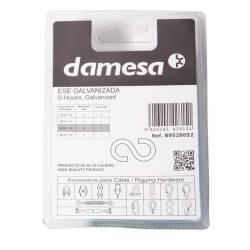 Set 2 carlige tip S, fi6, galvanizate, pentru cablu fi7, B9528652 damesa