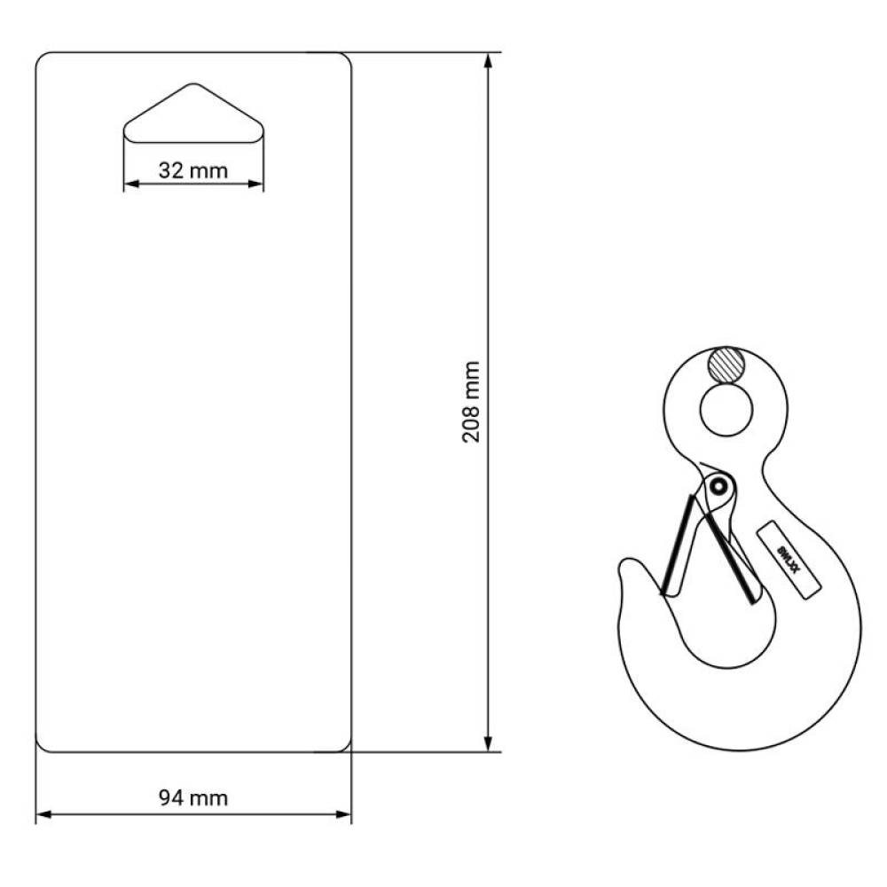 Carlig cu siguranta, DIN 689, B9523317 Damesa