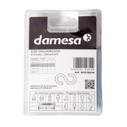 Set 4 carlige tip S, fi5, galvanizate, pentru cablu fi5.5, B9528644 damesa
