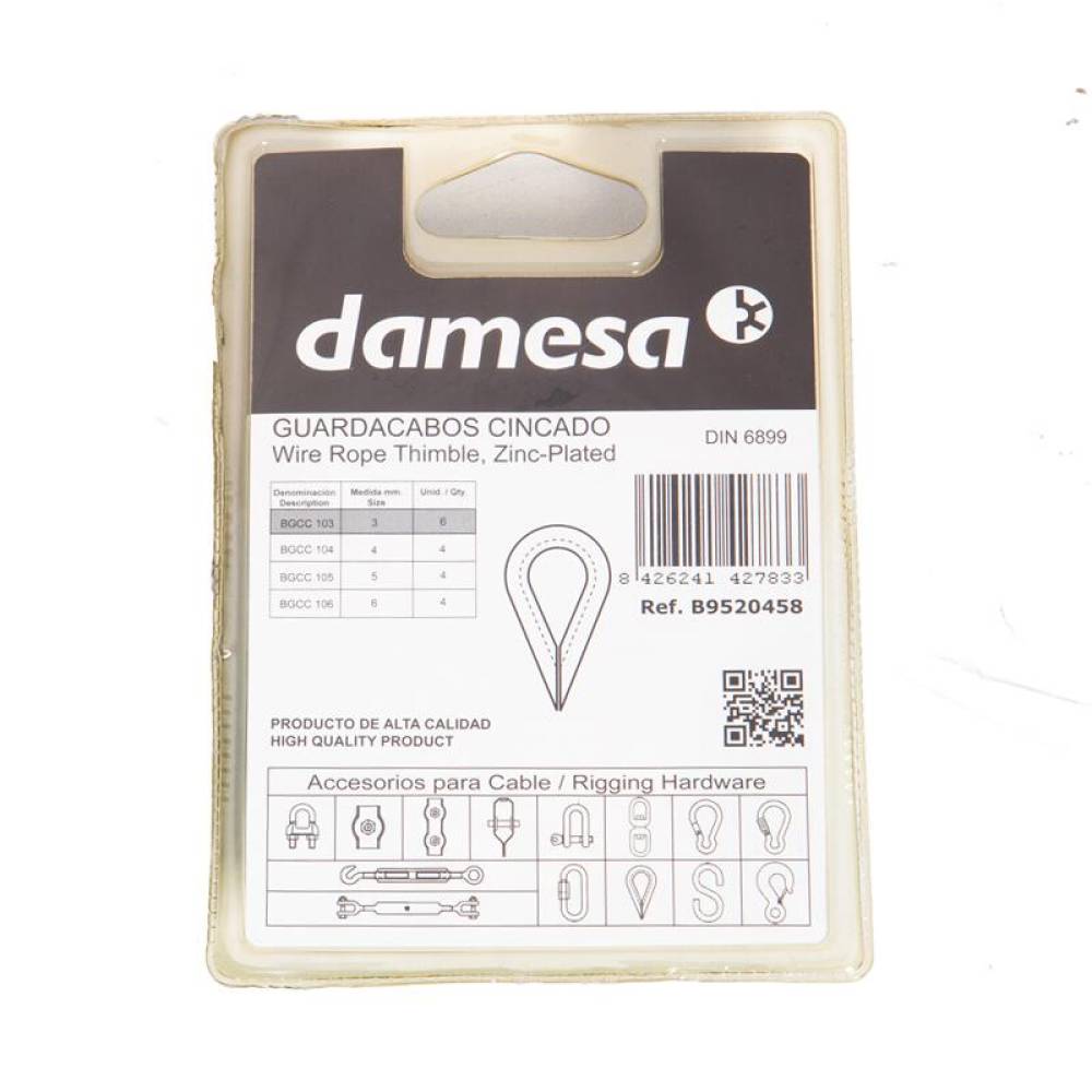 Set 6 bucati, degetar pentru cablu fi3, DIN 6899, B9520458 damesa