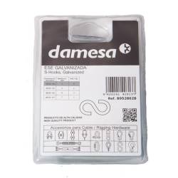 Set 6 carlige tip S, fi4, galvanizate, pentru cablu fi5, B9528628 Mikalor
