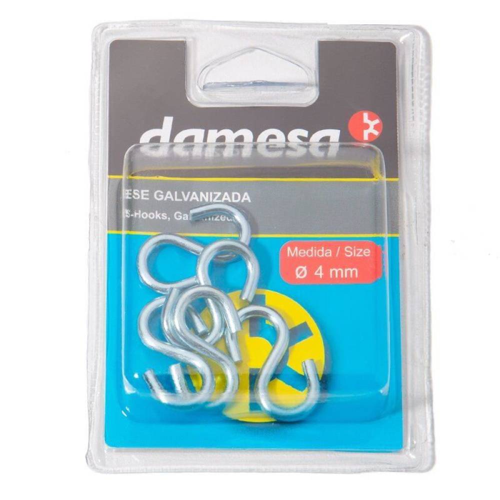 Set 6 carlige tip S, fi4, galvanizate, pentru cablu fi5, B9528628 Mikalor