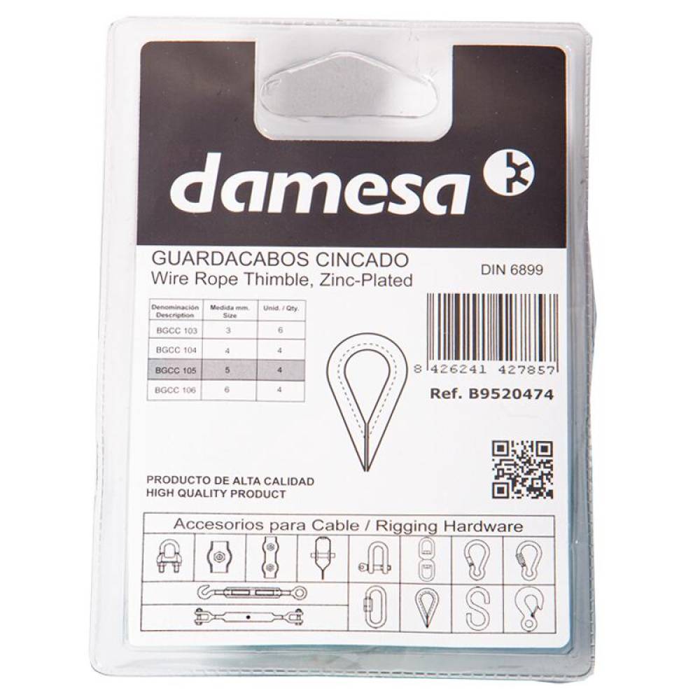 Set 4 bucati, degetar pentru cablu fi5, B9520474 damesa