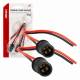 Set 2 mufe bec pozitie, T10 W5W, soclu sticla fara dulie, 03048 Amio