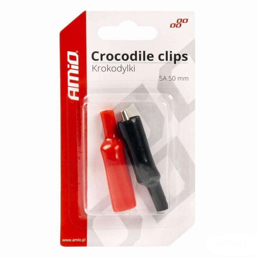 Cleste cablu curent, 5cm, 5A, tip crocodil, set 2 bucati, 03045 Amio