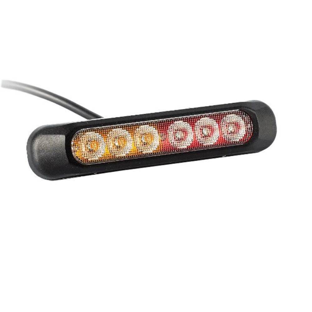 Lampa stop 132x28, 3 functii, 6 LED-uri, 12/24V, Slim, FT-330 Fristom Lampa stop 132x28, 3 functii, 6 LED-uri, 12/24V, Slim, FT-330 Fristom