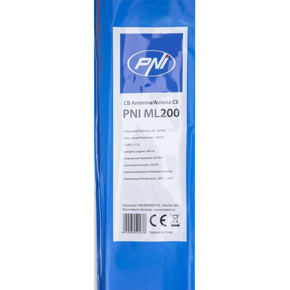 Antena statie 200cm PNI, CB 1200W, 26-28MHZ, ML200