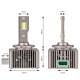 Set 2 becuri LED, D3S, 6500k, 9-16V, 70W, 8600lm, 360 grade, Canbus, XD Series 03312 Amio