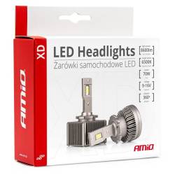Set 2 becuri LED, D4S / D4R, 6500k, 9-16V, 70W, 8600lm, 360 grade, Canbus, XD Series 03313 Amio