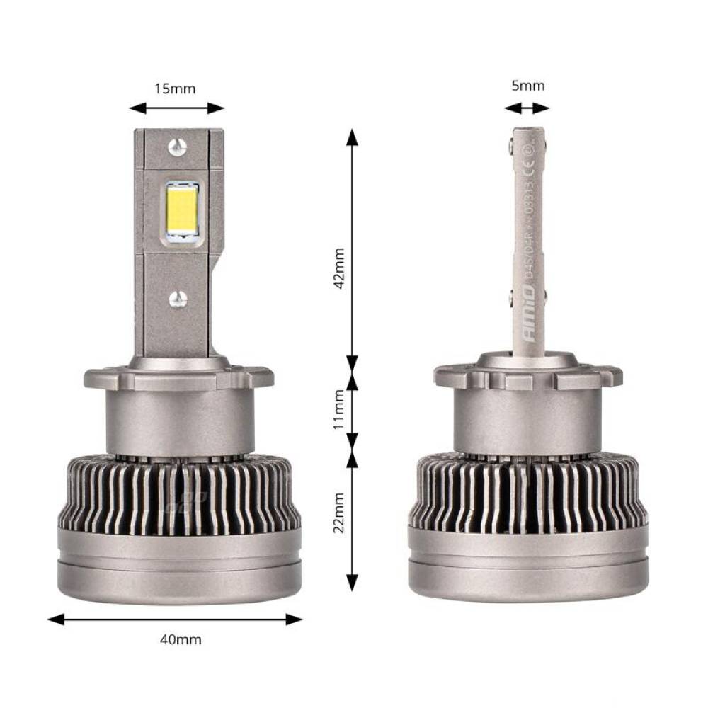Set 2 becuri LED, D4S / D4R, 6500k, 9-16V, 70W, 8600lm, 360 grade, Canbus, XD Series 03313 Amio