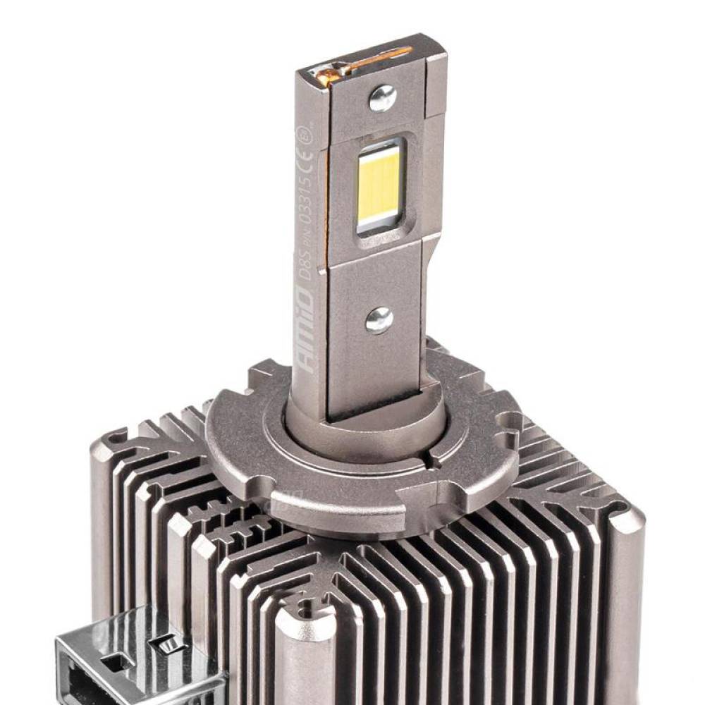 Set 2 becuri LED, D8S, 6500k, 9-16V, 70W, 8600lm, 360 grade, Canbus, XD Series  Amio 03315