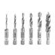 Set 6 burghie cu tarod, marime intre M3 si M10, prindere bit hexagonal 1/4, HSS,  Amio 03272