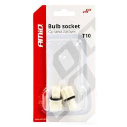 Mufa soclu bec pozitie T10 (w5w) cu 2 pini, pentru conector JPT, 2 pini, set 2 bucati, 03047 AMIO