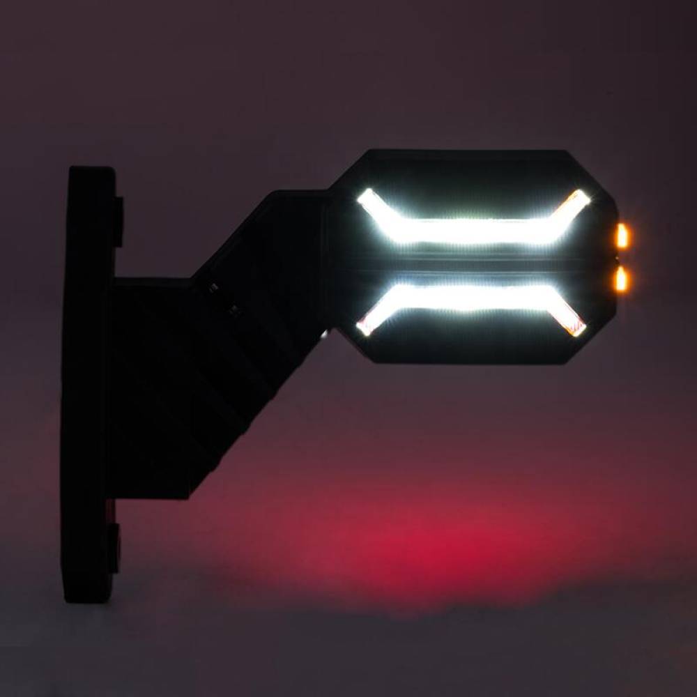Lampa gabarit cu brat oblic 45°, 135mm, 16LED-uri, 3 functii, dreapta, Dragon, Hor134, LD3064 Horpol