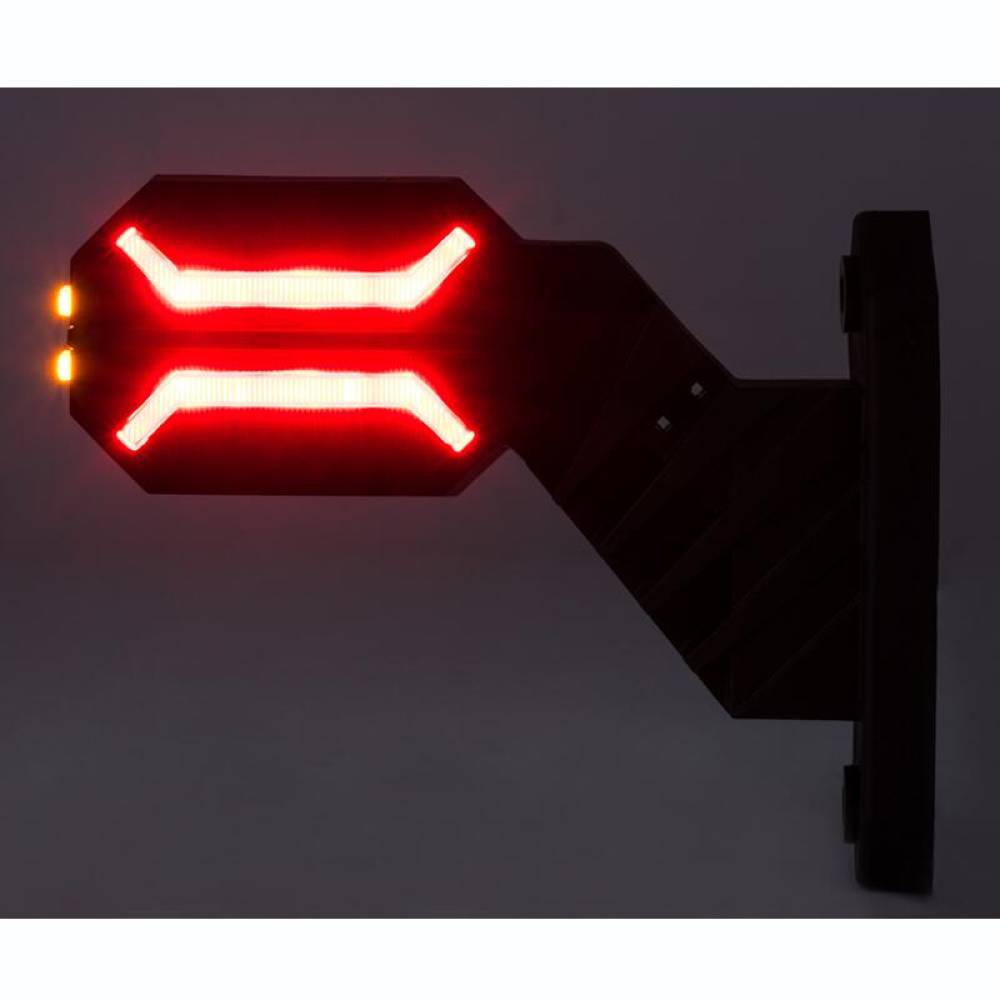 Lampa gabarit cu brat oblic 45°, 135mm, 16LED-uri, 3 functii, dreapta, Dragon, Hor134, LD3064 Horpol