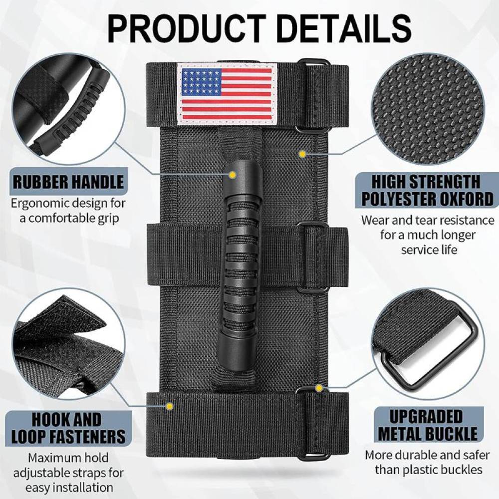 Maner prindere pe rollbar, cu curele, compatibil JEEP, CRG011