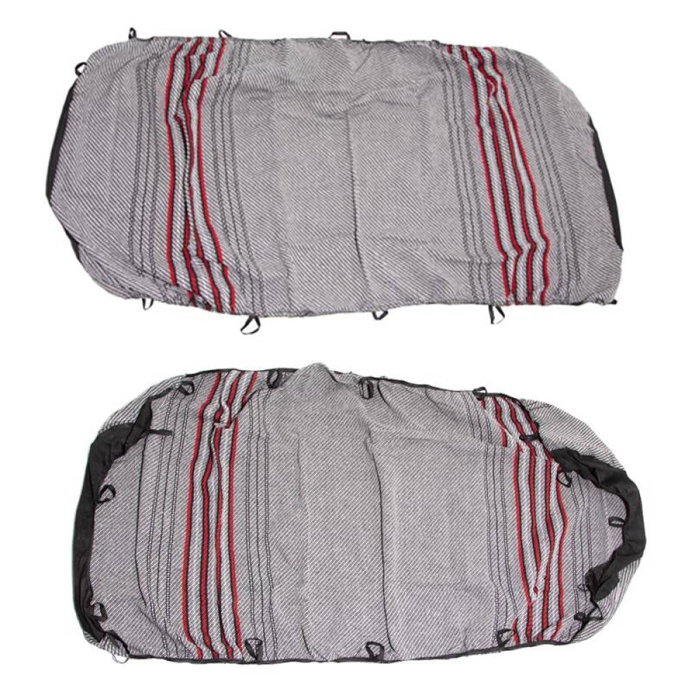 Set huse auto stofa, universale, negru, alb cu rosu DLZ54 Dealiz Set huse auto stofa, universale, negru, alb cu rosu DLZ54 Dealiz