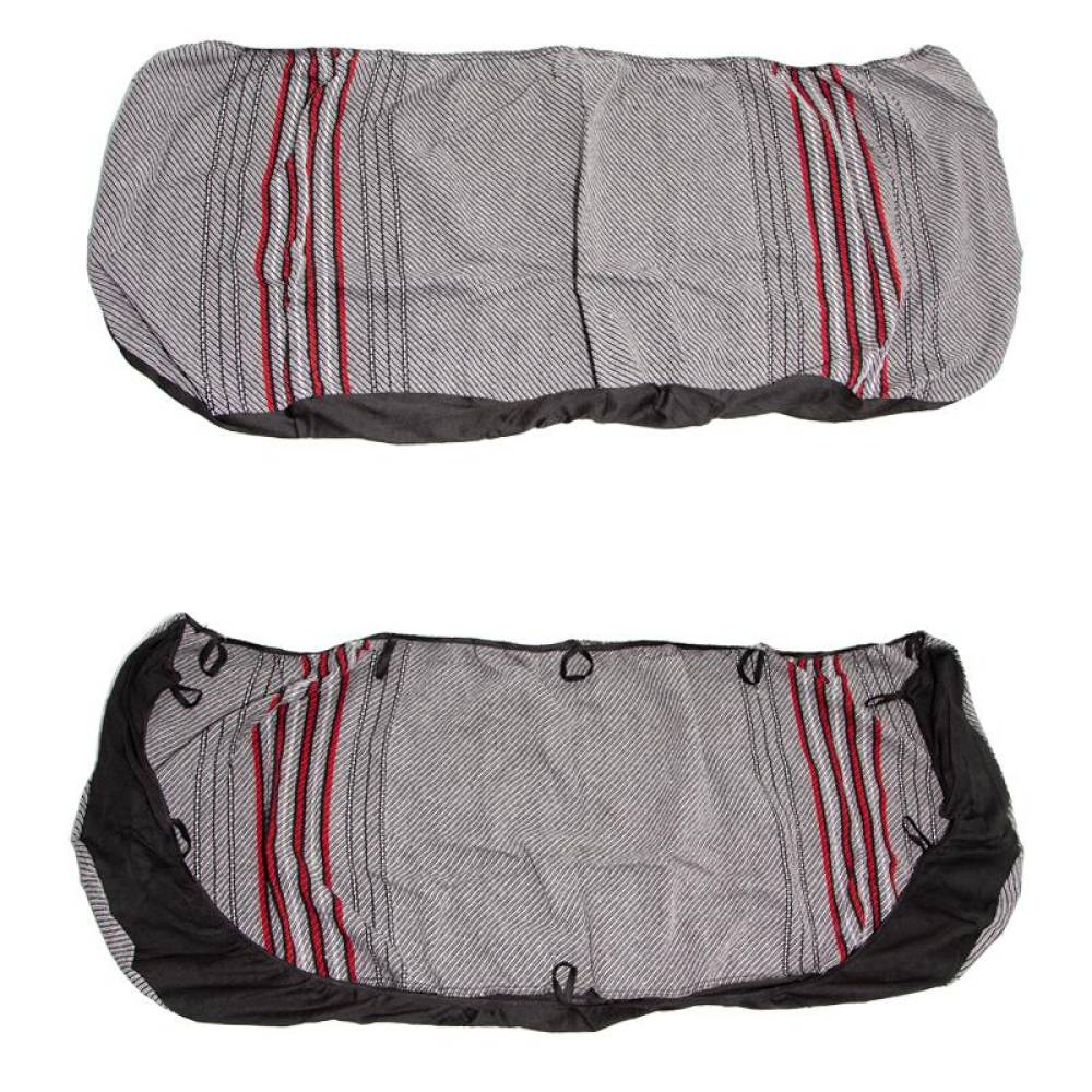 Set huse auto stofa, universale, negru, alb cu rosu DLZ54 Dealiz Set huse auto stofa, universale, negru, alb cu rosu DLZ54 Dealiz