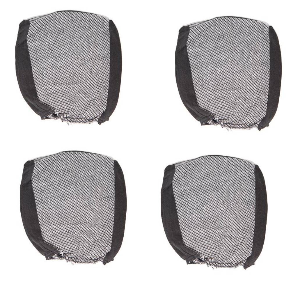 Set huse auto stofa, universale, negru, alb cu albastru, Dealiz
