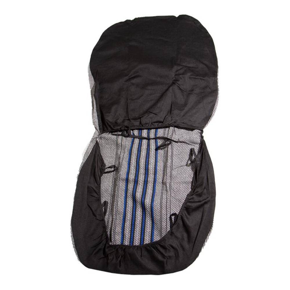Set huse auto stofa, universale, negru, alb cu albastru, Dealiz
