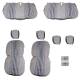 Set huse auto stofa, universale, negru, alb cu albastru, Dealiz