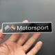 Ornament emblema neagra cu 2 steaguri, adeziv, Motorsport, LV001-2