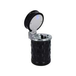 Scrumiera auto cu LED, prindere 2in1, grila ventilatie sau suport pahar, neagra, LP-012 Scrumiera auto cu LED, prindere 2in1, grila ventilatie sau suport pahar, neagra, LP-012