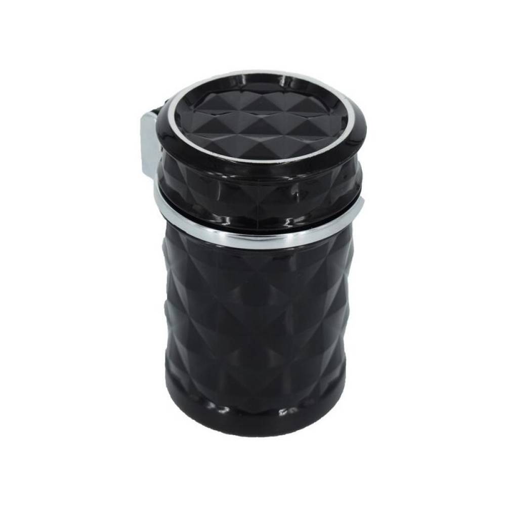 Scrumiera auto cu LED, prindere 2in1, grila ventilatie sau suport pahar, neagra, LP-012 Scrumiera auto cu LED, prindere 2in1, grila ventilatie sau suport pahar, neagra, LP-012