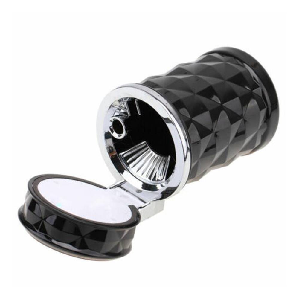 Scrumiera auto cu LED, prindere 2in1, grila ventilatie sau suport pahar, neagra, LP-012 Scrumiera auto cu LED, prindere 2in1, grila ventilatie sau suport pahar, neagra, LP-012