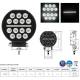 Proiector lucru fi116x45, 14+9LED cu pozitie tip STRIPE, 18W, 12-24V, 1300lm, 60 grade Flood, L0182