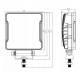 Proiector lucru 108x108x40, 16+9LED cu pozitie tip STRIPE, 20W, 12-24V, 1300lm, 60 grade Flood, L0181