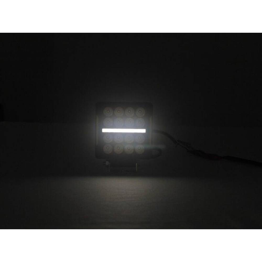 Proiector lucru 108x108x40, 16+9LED cu pozitie tip STRIPE, 20W, 12-24V, 1300lm, 60 grade Flood, L0181