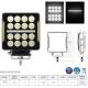 Proiector lucru 108x108x40, 16+9LED cu pozitie tip STRIPE, 20W, 12-24V, 1300lm, 60 grade Flood, L0181