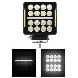 Proiector lucru 108x108x40, 16+9LED cu pozitie tip STRIPE, 20W, 12-24V, 1300lm, 60 grade Flood, L0181