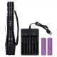 Lanterna tactica LED, 10w, 300lm, 2 acumulatori si incarcator 5v, 1200mAh, aluminiu, zoom, 6 functii, 20cm,  XML T6, LA0202