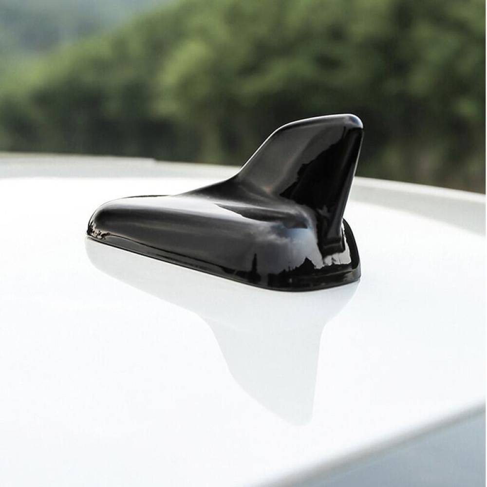 Ornament antena tip rechin, negru, cu adeziv, C1 BLK