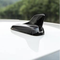Ornament antena tip rechin, negru, cu adeziv, C1 BLK