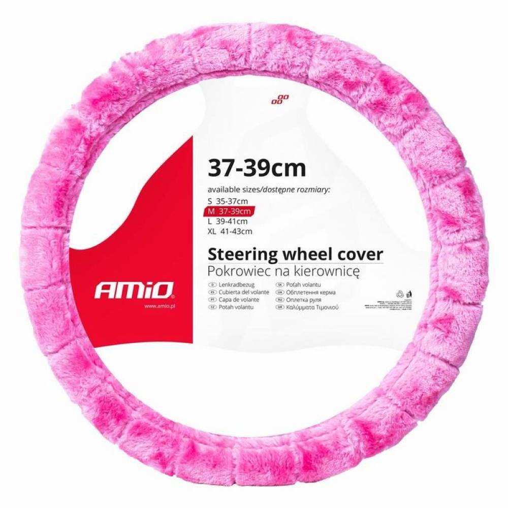 Husa volan 37-39cm roz, pufoasa, 03567 Amio