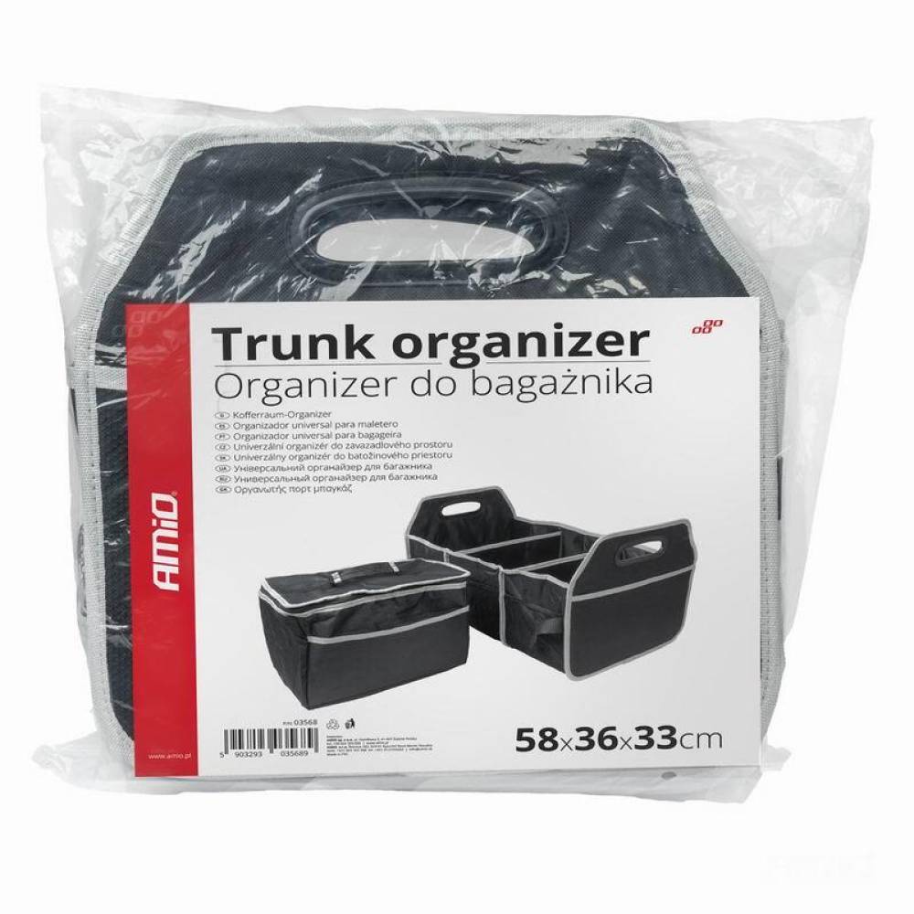 Organizator portbagaj, tip lada pliabila, cu geanta termica, 03568 Amio 