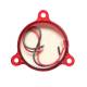 Lampa gabarit, fi55, LED, cu suport 3 urechi, rosie, BK69549 Formplas