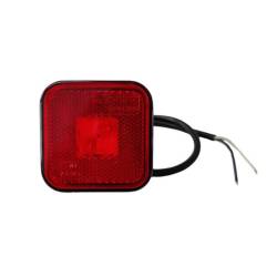 Lampa gabarit 67x67 LED, rosie, 12/24V, tip MAN F90, 2000, LD098 Horpol