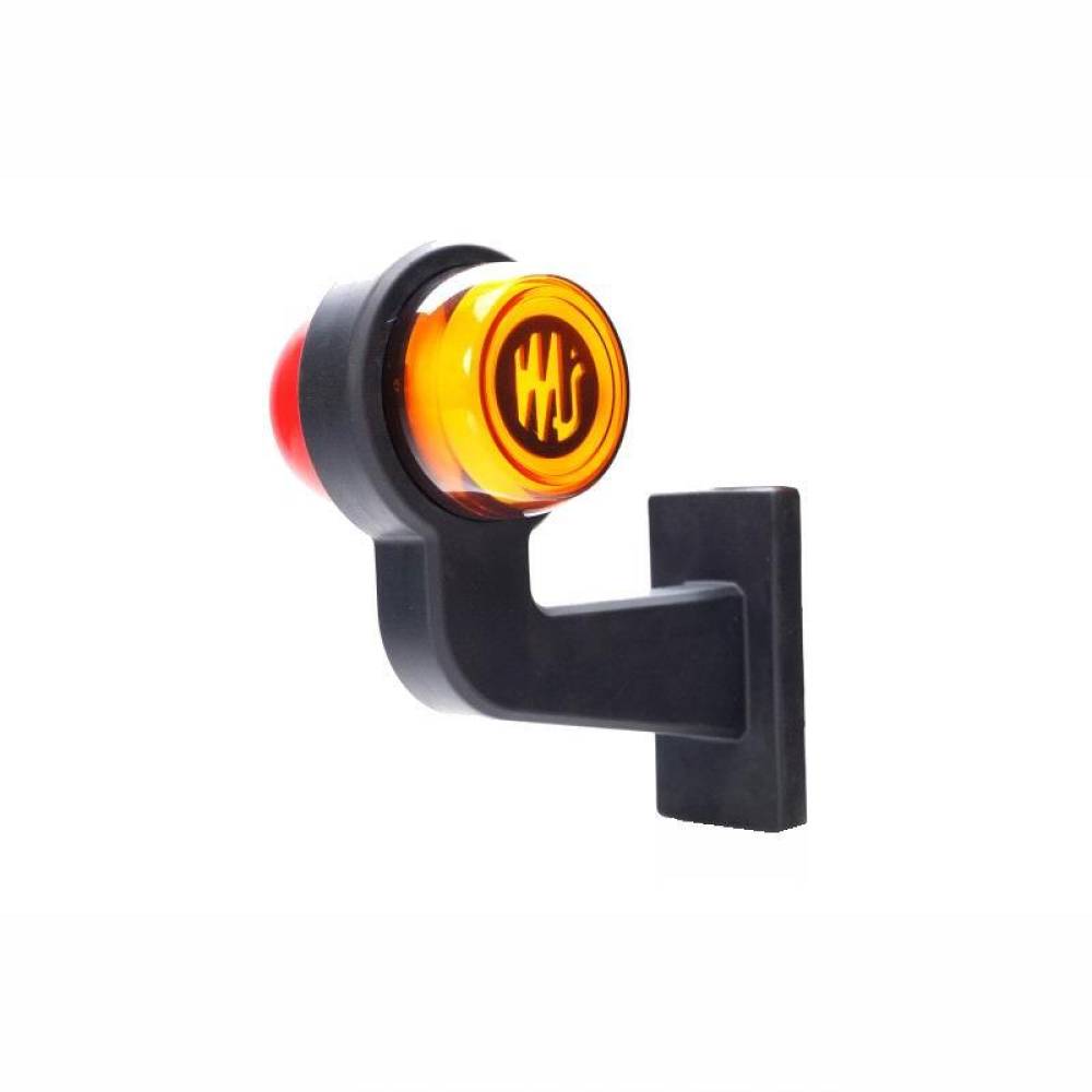 Lampa gabarit brat 149mm, cotit la 90°, galben cu rosu, LED Neon, dreapta, W74.4 LOGO 2263 P/II WAS Lampa gabarit brat 149mm, cotit la 90°, galben cu rosu, LED Neon, dreapta, W74.4 LOGO 2263 P/II WAS
